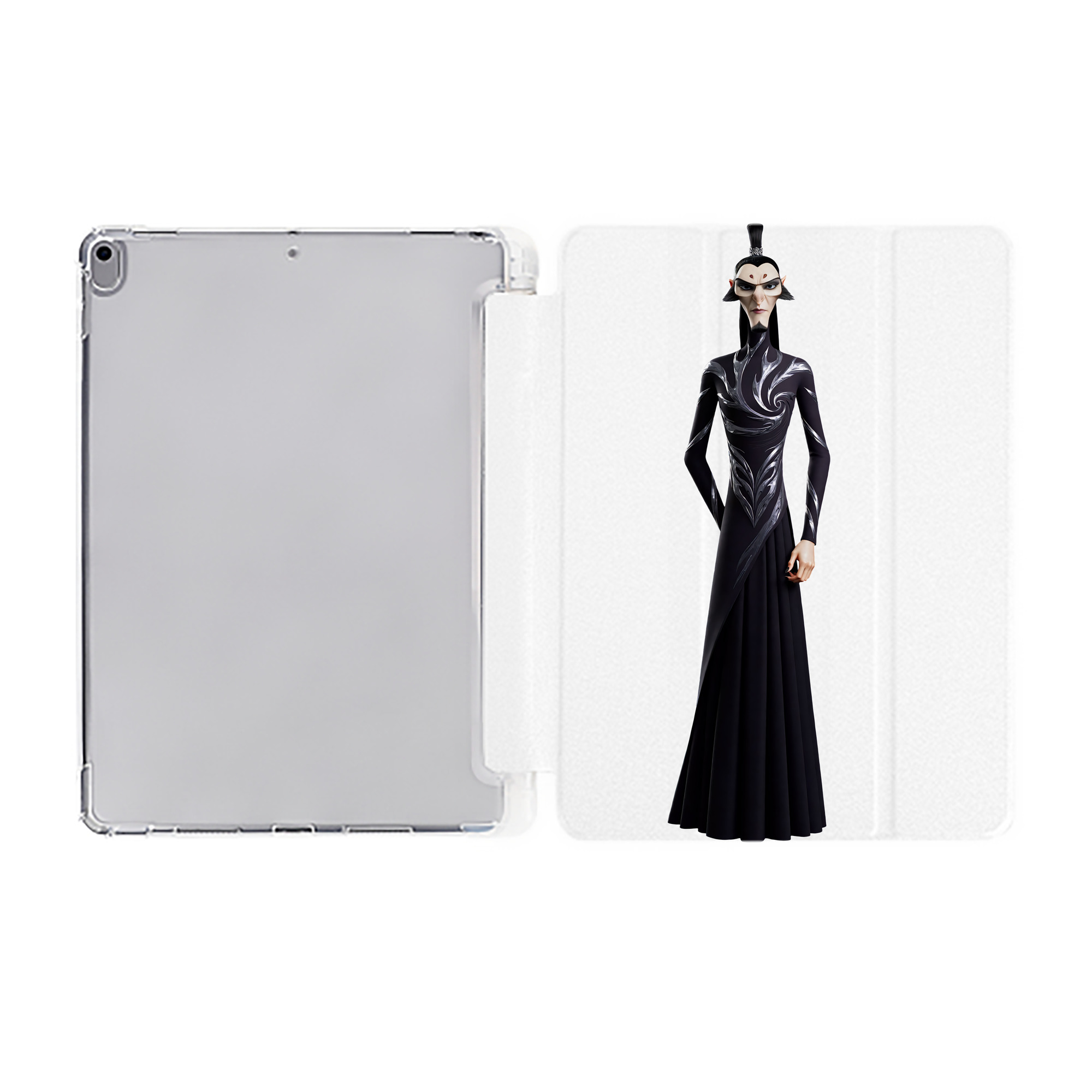 （画像用） Ne Zha 2 ナタ 魔童の大暴れ IPad ケース ペン収納付き 三つ折りスタンド PUレザー×シリコン 対応機種9.5/10.5/10.9インチ